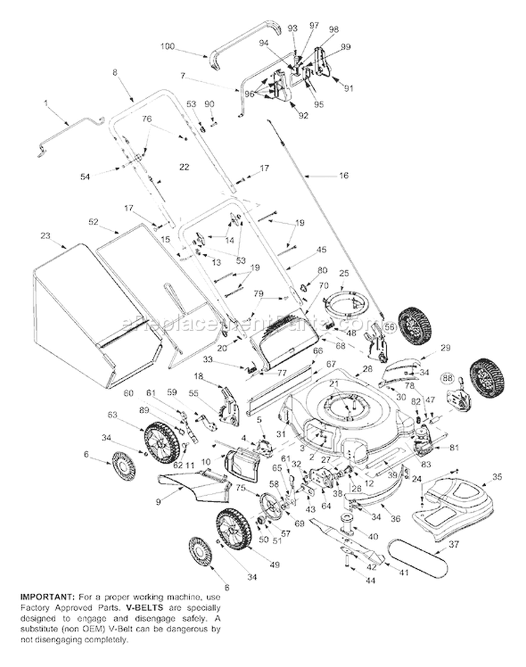 Page A Diagram and Parts List for 12AS469E701 2004 Yard Man Lawn Mower